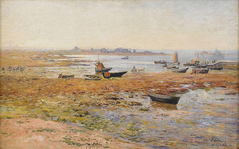 Fishing Boats at Saint Guenole, Alfred Wahlberg